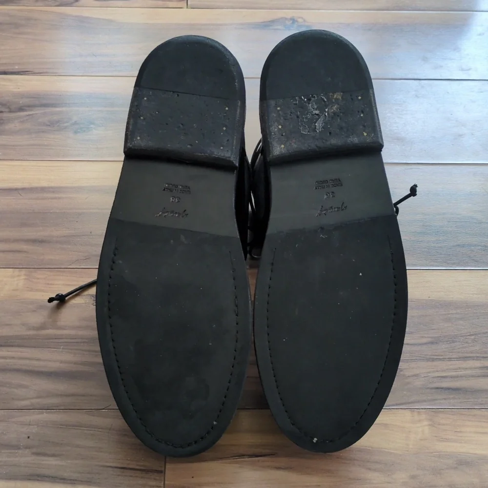 Marsèll Black Leather Combat Boots - Picture 6 of 7